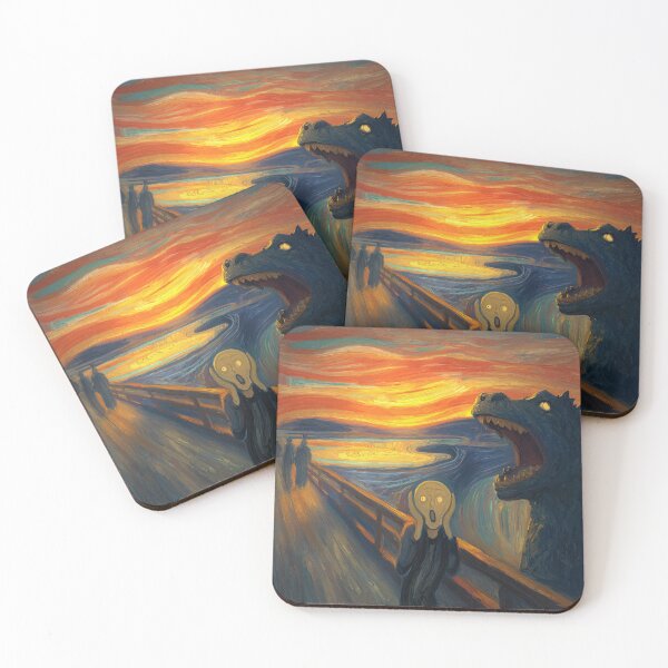 Item preview, The Scream Godzilla Edvard Munch Parody 2 designed and sold by ambystomatees.