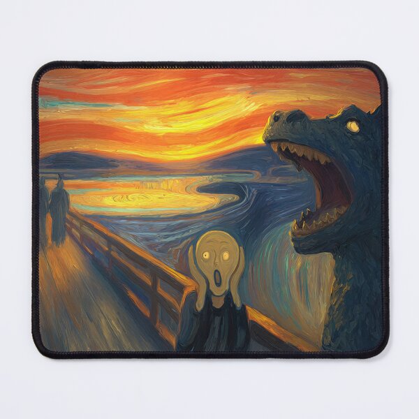 Item preview, The Scream Godzilla Edvard Munch Parody 2 designed and sold by ambystomatees.