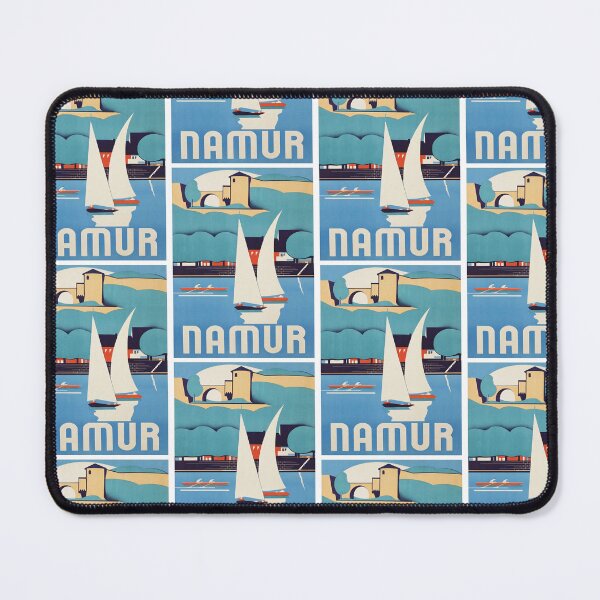 Item preview, Namur Sailboats On River Historic Town Travel Poster : Vintage Art designed and sold by artofuniverse.