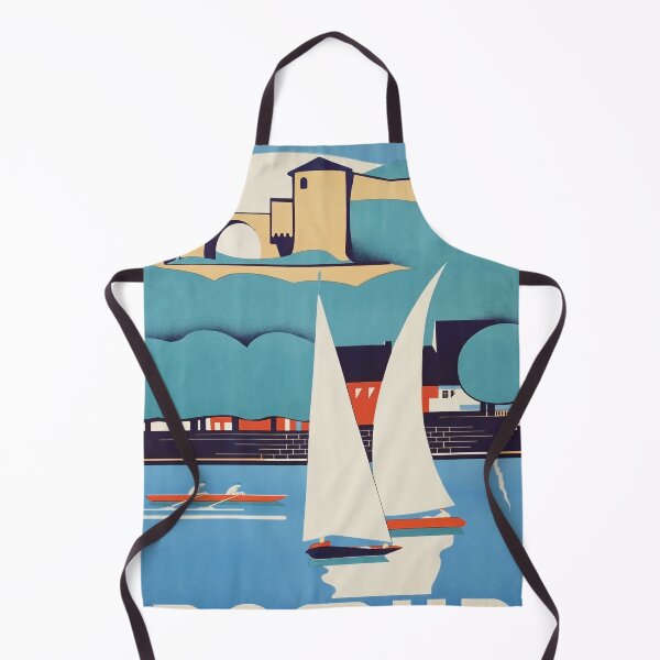 Item preview, Namur Sailboats On River Historic Town Travel Poster : Vintage Art designed and sold by artofuniverse.