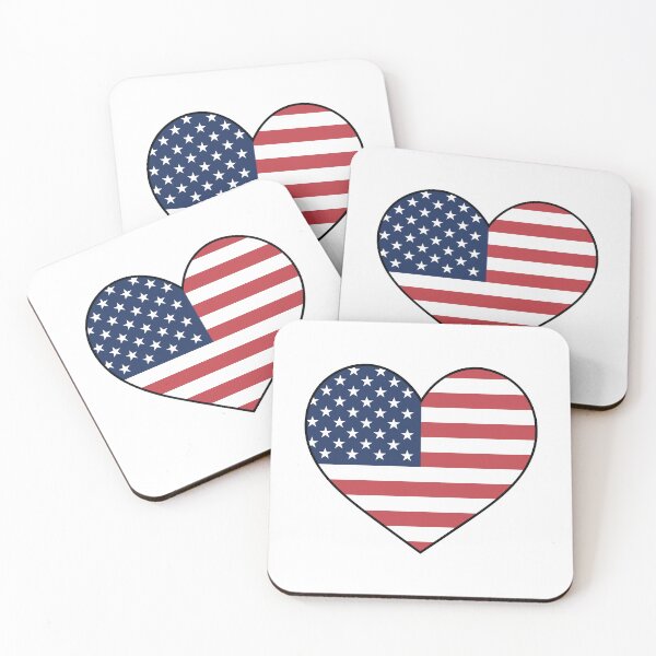 Item preview, American Flag Heart designed and sold by MarshallStickerX.