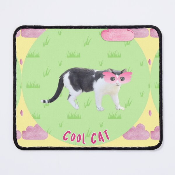Item preview, Cool Cat Pink Green Digital Collage Decal designed and sold by Licorice Moon.