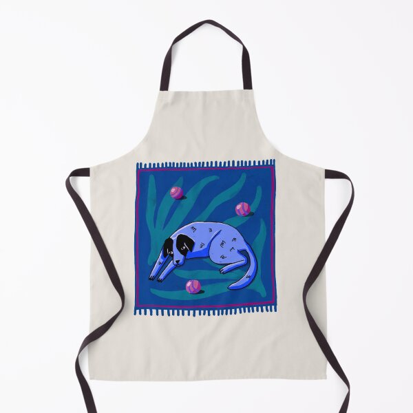 Item preview, Blue Dog Resting on Rug – Whimsical Illustration designed and sold by Helenahel.
