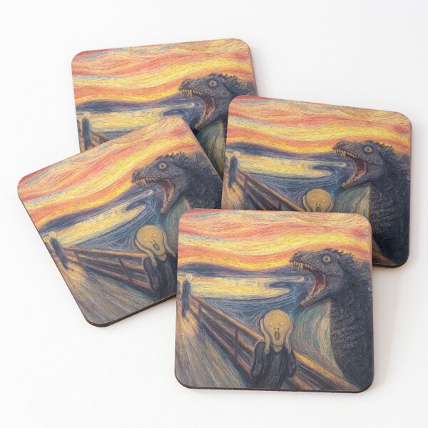 Item preview, The Scream Godzilla Edvard Munch Parody 1 designed and sold by ambystomatees.