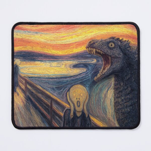 Item preview, The Scream Godzilla Edvard Munch Parody 1 designed and sold by ambystomatees.