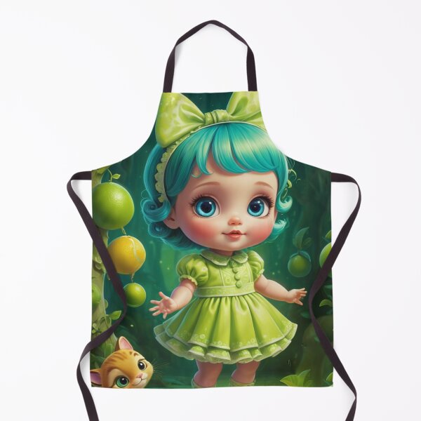 Item preview, Girl and animal friends collecting limes designed and sold by Sweet Dreams Ambience.