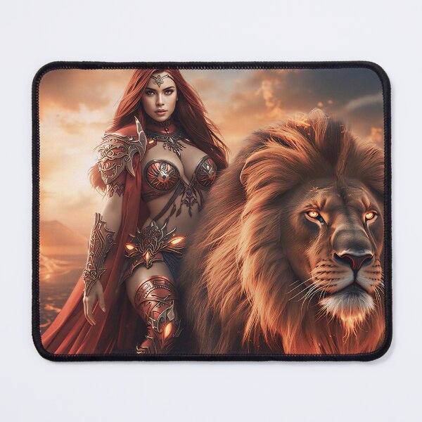 Item preview, Flame Sovereign – Fire Warrior Queen designed and sold by SunsetAngelsAI.