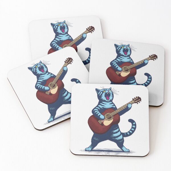 Item preview, Funny Kids Cat Playing Guitar, Funny Kids, Cute Cat Kids, Retro Kids, Vintage Kids, Funny Animal Kids designed and sold by DesignDenDo ⭐⭐⭐⭐⭐.