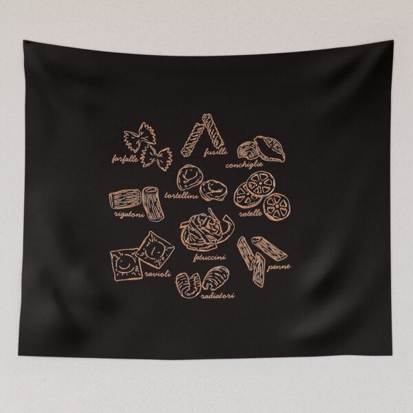 Item preview, Italian Pasta Shapes Heavyweight designed and sold by DesignDenDo ⭐⭐⭐⭐⭐.