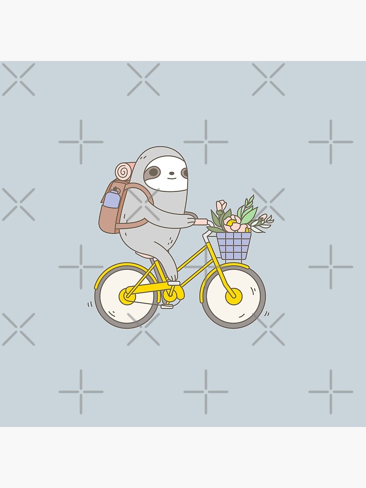 Thumbnail 2 of 2, Tote Bag, Biking Sloth designed and sold by Miri-Noristudio.