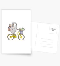 Biking Sloth Postkarten