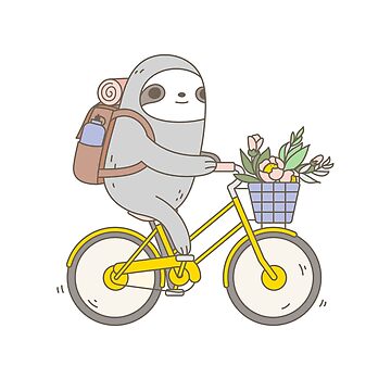Artwork thumbnail, Biking Sloth by Miri-Noristudio