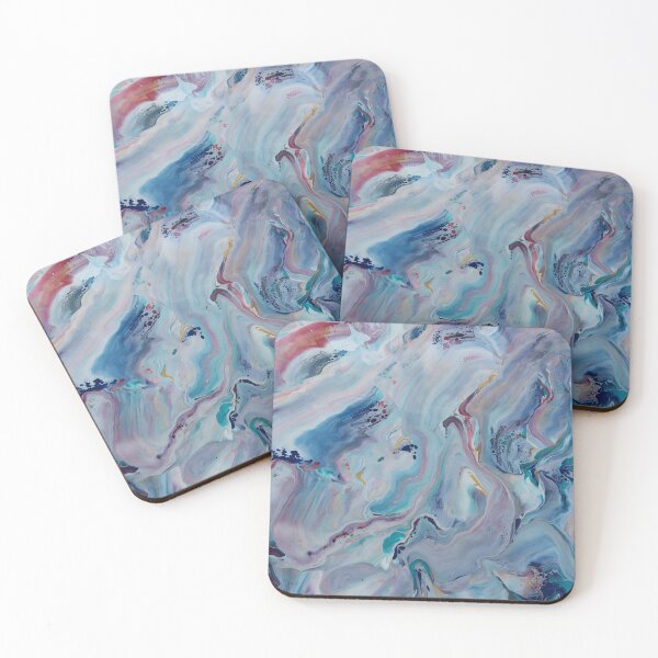 Item preview, Hypnotic Liquid Marble Swirls - Pink, Mauve and Blue designed and sold by GezBray.