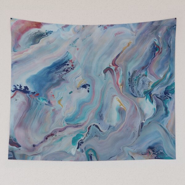 Item preview, Hypnotic Liquid Marble Swirls - Pink, Mauve and Blue designed and sold by GezBray.