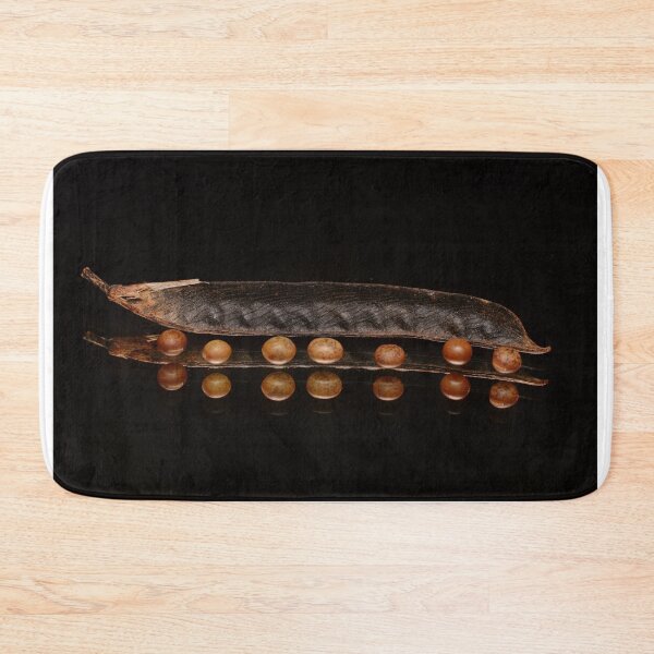 Item preview, Dried Seed Pod with Seeds and Reflection on Black Background designed and sold by Goiko7Margarita.