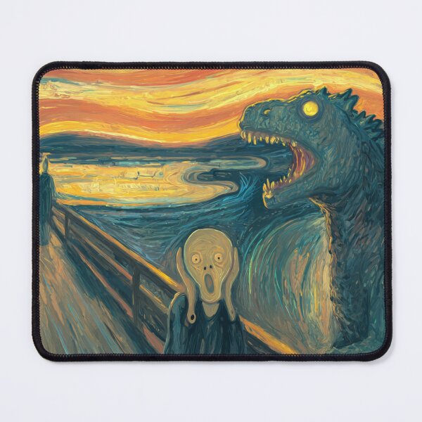 Item preview, The Scream Godzilla Edvard Munch Parody 4 designed and sold by ambystomatees.