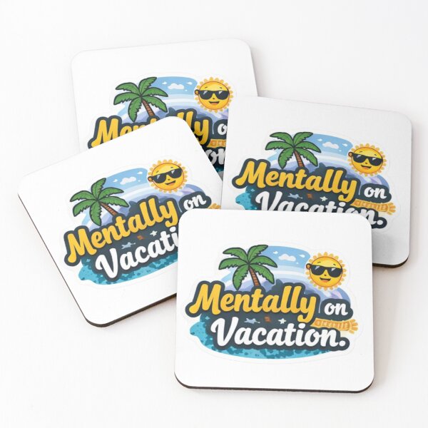 Item preview, Mentally on Vacation Tropical Sun Sticker designed and sold by Tanlyco.