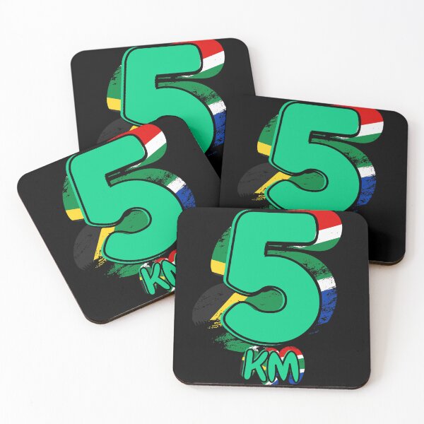 Item preview, 5KM Running Achievement - South Africa - Emerald Green designed and sold by NineSevenFour.