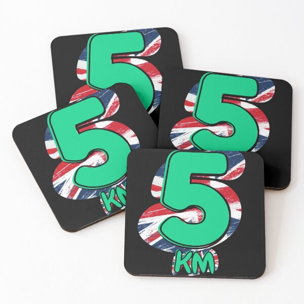 Item preview, 5KM Running Achievement - United Kingdom - Emerald Green designed and sold by NineSevenFour.