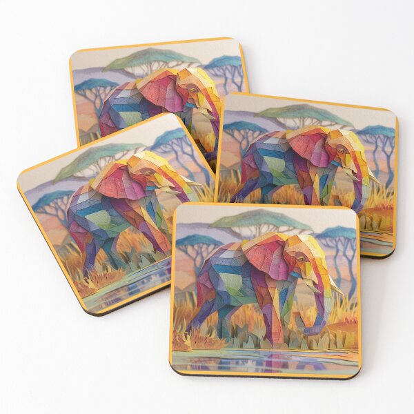 Item preview, Origami Elephant at the Watering Hole designed and sold by Tridentulus.