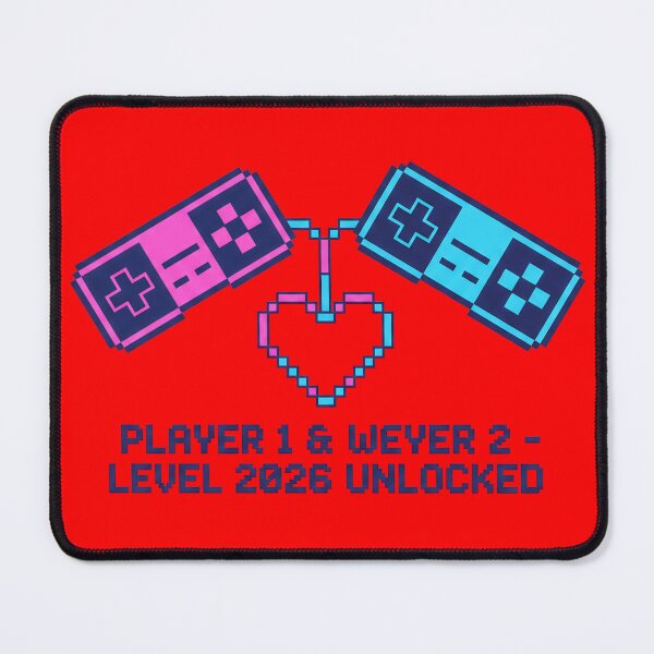 Item preview, Gamer Couple 2026 – Retro Pixel Art Controllers Heart Player 1 & Player 2 Design designed and sold by FUIRY .