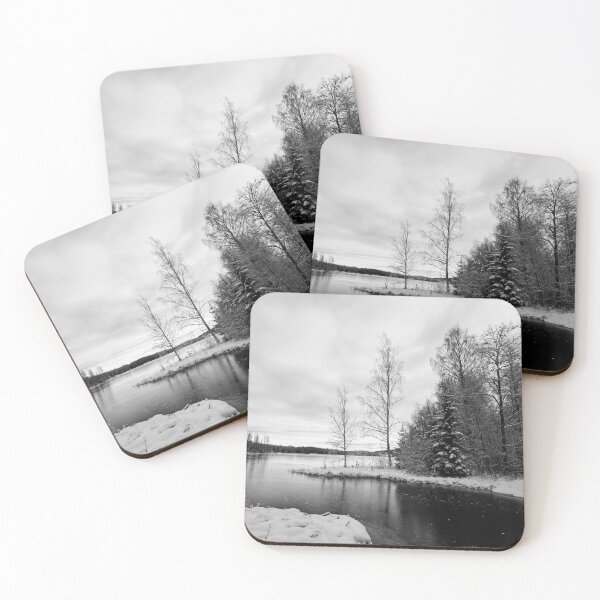 Item preview, Snow by the lake. bw designed and sold by Jouko Lehto Photography.