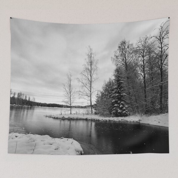 Item preview, Snow by the lake. bw designed and sold by Jouko Lehto Photography.