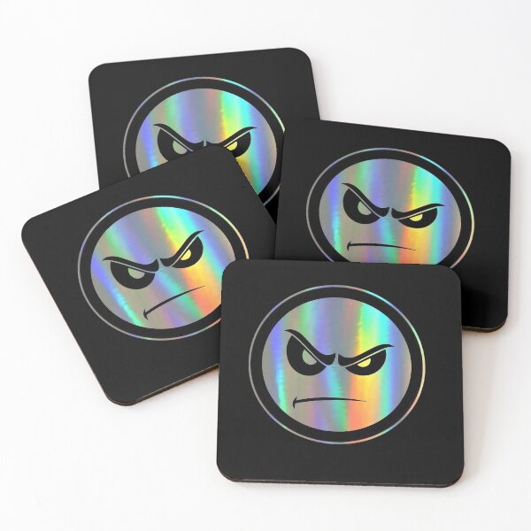 Item preview, Holographic Angry Face Emoji – Neon Mood Aesthetic Design designed and sold by Kruti Collection.