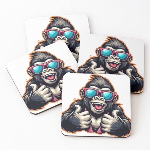 Item preview, Thumbs Up Gorilla – Cartoon Jungle Swagger designed and sold by Dogandesighn.