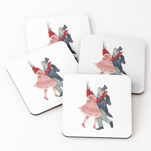 Item preview, Dancing Fish and Shrimp – Surreal Vintage-Style Illustration designed and sold by OffSignal.