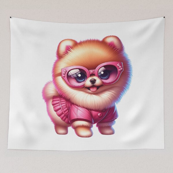 Item preview, Adorable Pink Posh Pomeranian Puppy – Cute Diva Dog Aesthetic designed and sold by Puppy Paws.