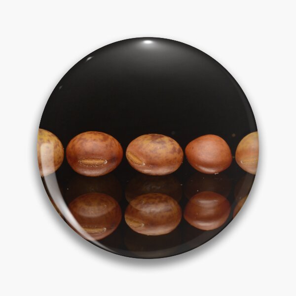 Item preview, Macro of Brown Seeds in Row with Reflection on Black Background designed and sold by Goiko7Margarita.