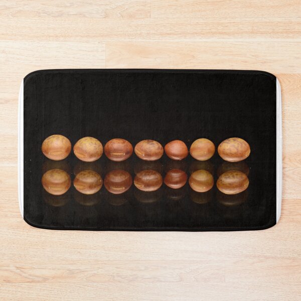 Item preview, Macro of Brown Seeds in Row with Reflection on Black Background designed and sold by Goiko7Margarita.