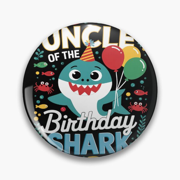 Item preview, Uncle Birthday Kids Shark Party Matching Family1  designed and sold by PowAcademy.