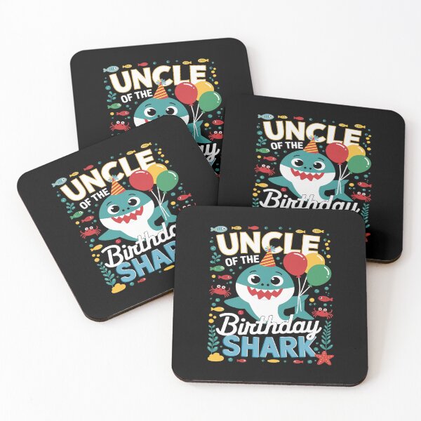 Item preview, Uncle Birthday Kids Shark Party Matching Family1  designed and sold by PowAcademy.