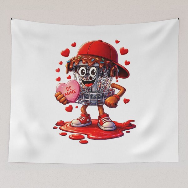 Item preview, Cute Disc Golf Valentine Character Holding Be Mine Heart Funny Disc Golf Love Design designed and sold by JoyBoyStudio1.