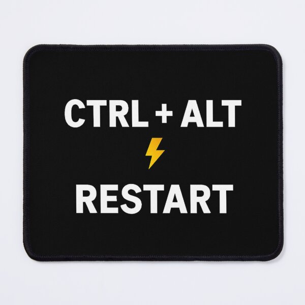 Item preview, CTRL + ALT ⚡ RESTART – Nerd Minimalist Reboot Quote designed and sold by daila70.