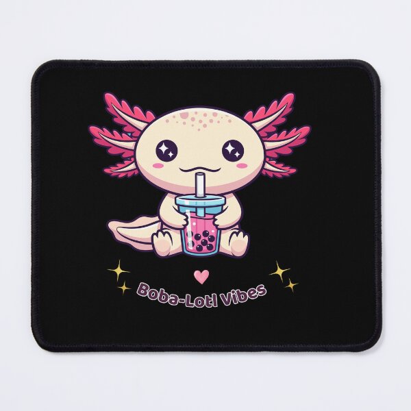 Item preview, Cute Axolotl Drinking Boba Tea, Kawaii Axolotl Boba Milk Tea designed and sold by SinghDesignHub.
