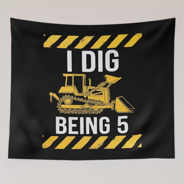 Item preview, 5th Birthday Construction Truck I Dig Being 5 Vehicle Bday  designed and sold by PowAcademy.