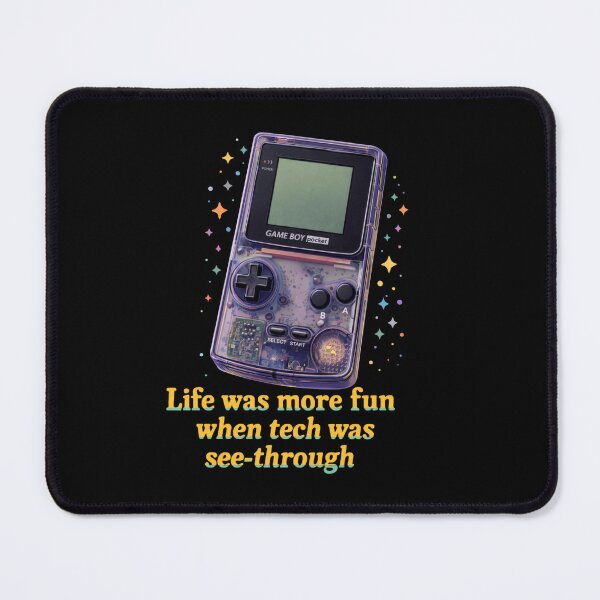 Item preview, Nostalgic Gameboy - Life Was More Fun When Tech was See-Through Y2K designed and sold by Envision Designs.