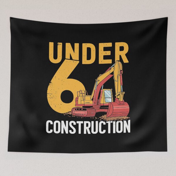 Item preview, 6 Years Under Construction Party Celebrate Team Birthday  designed and sold by PowAcademy.