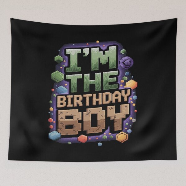 Item preview, I'm The Birthday Boy Game Pixel Gaming Video Gamer Kids Boys  designed and sold by CombatTask.