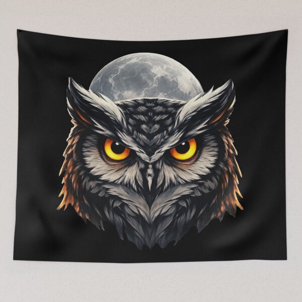 Item preview, A vector cinematic owl illustration – and artwork for intense night vision. designed and sold by Ach&Koor.