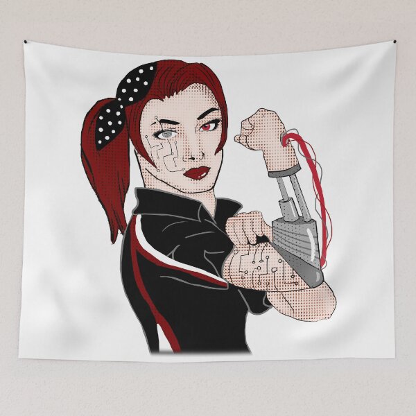 Item preview, Cyborg Rosie the Riveter designed and sold by Christine Gutierrez.