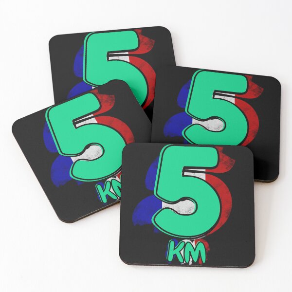 Item preview, 5KM Running Achievement - French - Emerald Green designed and sold by NineSevenFour.