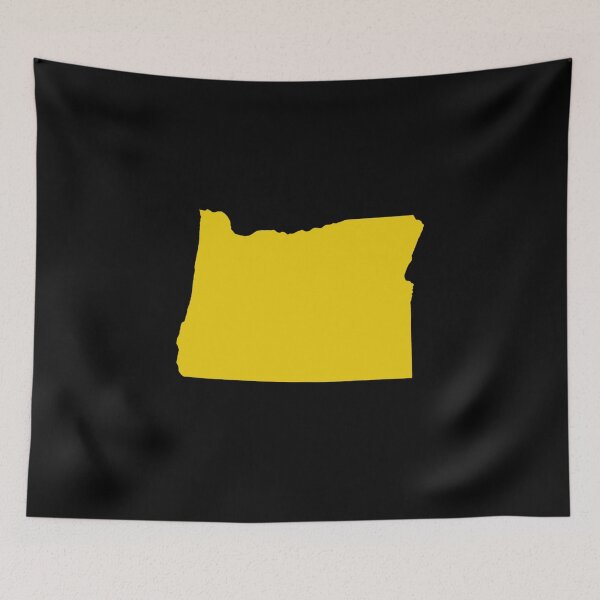 Item preview, oregon Map Silhouette – Minimal Yellow designed and sold by Paper Drip.