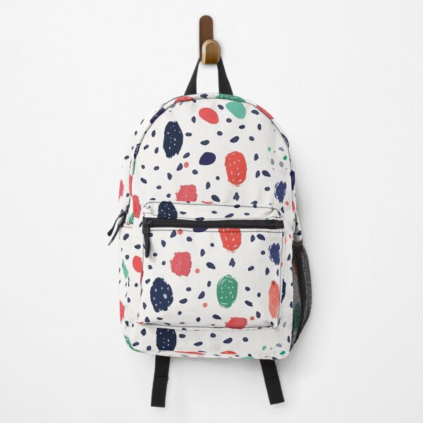 Item preview, Colorful Abstract Brushstroke Speckle Pattern | Modern Coral Navy Green Art designed and sold by ptMaker.