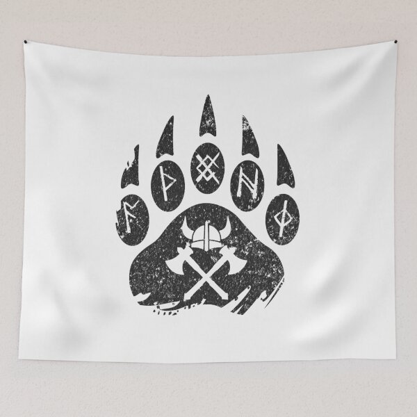 Item preview, Bear Paw with Viking Runes  designed and sold by Rich Summers Art.