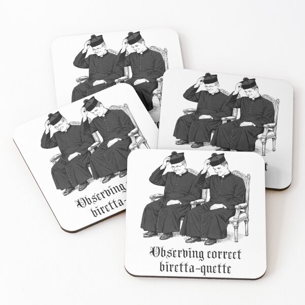 Item preview, Observing correct biretta-quette designed and sold by AngloCatholicTs.