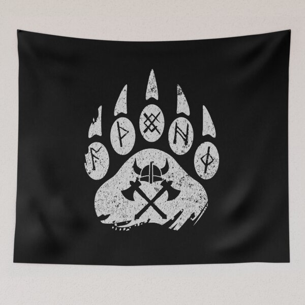 Item preview, Bear Paw with Viking Runes  designed and sold by Rich Summers Art.